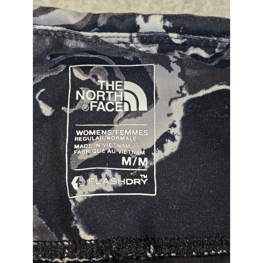 The North Face Leggings Womens Medium Black Floral Mesh FlashDry Active Tights - Picture 4 of 11
